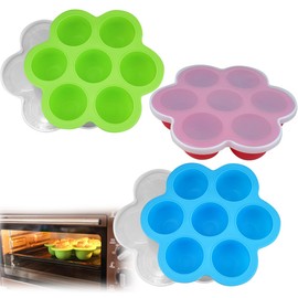 3 Pack Silicone Egg Bite Mold for Air Fryer Silicone Molds - Alternative to Sous Vide Egg Bite Maker for Cooking Air Fryer Accessories