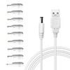 USB to DC 5V Power Cable with 9 Interchangeable Tips,