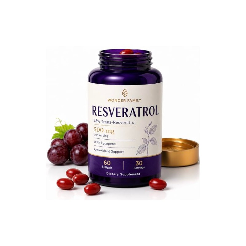 Wonder Family Suplemento de Resveratrol 500 Mg