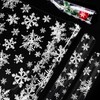 Christmas Wrapping Paper - ADQUATOR 5m×80cm 3D White Snowflake Hamper