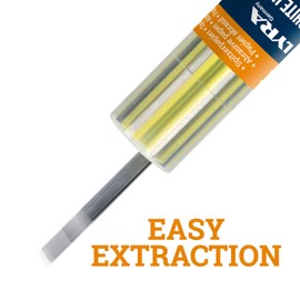 LYRA Dry Giant Mix Replacement Leads Round Tin Filled with 12 Pieces Assorted Colours 2 x 5 x 150 mm for Almost All Surfaces in Blister Pack