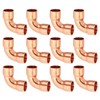 PATIKIL 5/16" ID 0.8mm Thick Elbow Copper Fitting, 12pcs 99.9%