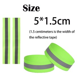 8pcs Reflective Armbands, Reflective Arm Bands Adults, Reflective Strips, Reflective Running Gear, Bicycle Reflector, for Cycling, Nighttime Exercise, Mountain Climbing, Wrist, Feet and Legs(5*1.5cm)