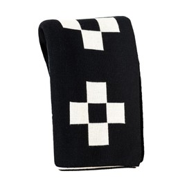 100 North Soft and Warm Cuddle Blanket Black/Beige 60 x 50 Inches Cotton Polyester Blend Throw Cover