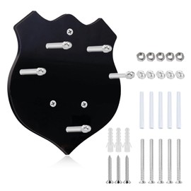 Adjustable Vertical Sword Wall Mount with Hardware, Medieval Acrylic Sword Holder, Multifunctional Decorative Sword Display Stand for Single or Double Axe Weapon Dagger, Black (1 Pack)