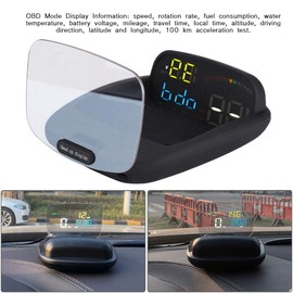 , Universal Car HUD Large Screen Suitable for OBD and GPS Dual System OverSpeed Warning Car HUD Supports Stereo Imaging