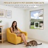 Cat Door for Window Insert, Fits 14-24 Inch, Clear Plexiglass,