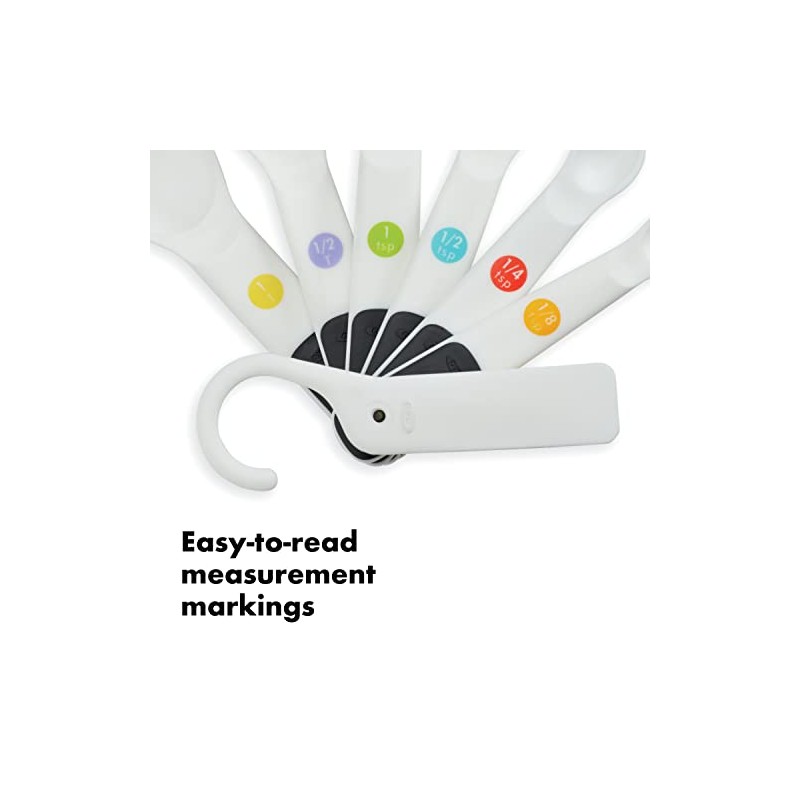OXO Good Grips 6-Piece Plastic Measuring Spoons with added Scraper