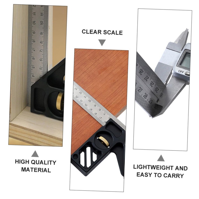 jojofuny Carpentry Combinations Square Woodworking Tool 45° 90° Limiter Easy