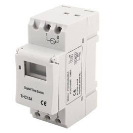Timer Switch THC15A,THC15A 220‑240VAC 20A DIN Rail Digital Programmable Timer Switch