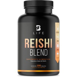 B Life Hongo Reishi (Ganoderma) Adaptógeno 200 Cápsulas | 900 mg por Porción | Ingredientes Naturales | Reishi Blend