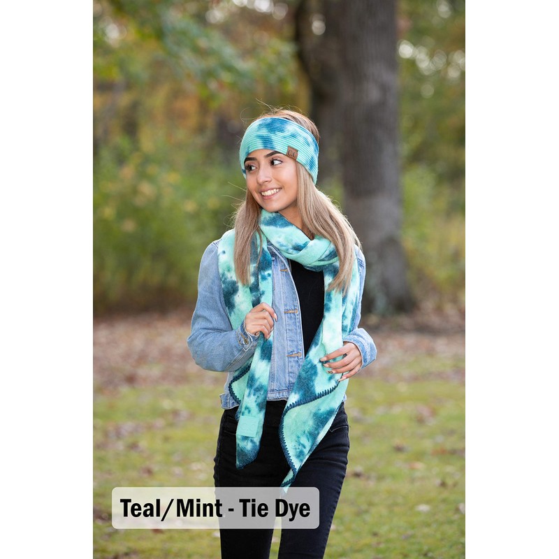 Funky Junque Headwrap and Scarf Bundle Warm Knit Women's Winter