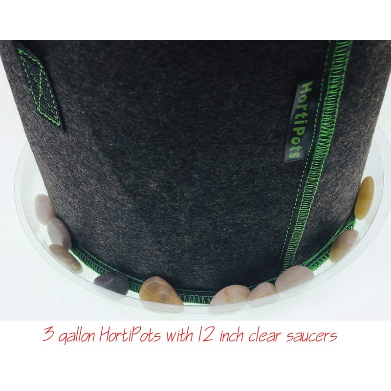 HORTIPOTS Fabric Pots 3 Gallon Non So Floppy Air Pruning