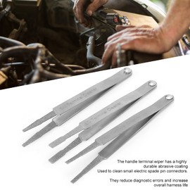 Car Terminal Cleaning Tool, 3 Pieces Metal Terminal Cleaning Tool, Electrical Connector Pliers Repair Hardware Tool