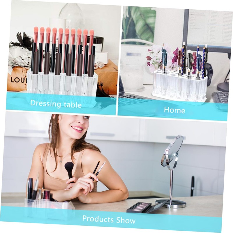 FRCOLOR 26 Pen Display Stand Makeup Brush Organizer Eyeliner Stand