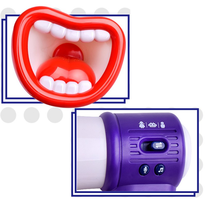 Voice Changer Horn Toy for Kids Mouth Shape Multi Button