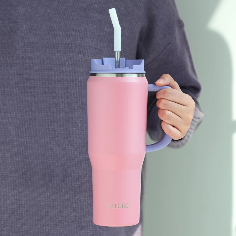 Ealgro 40 oz Tumbler with Handle, Insulated Tumblers with Lid