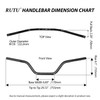 RUTU 7/8" Dirt bike Handlebars with Foam Pad - Motorcycle