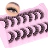 Mavphnee Eyelashes Natural Look Lashes Wispy D Curl False Eyelashes
