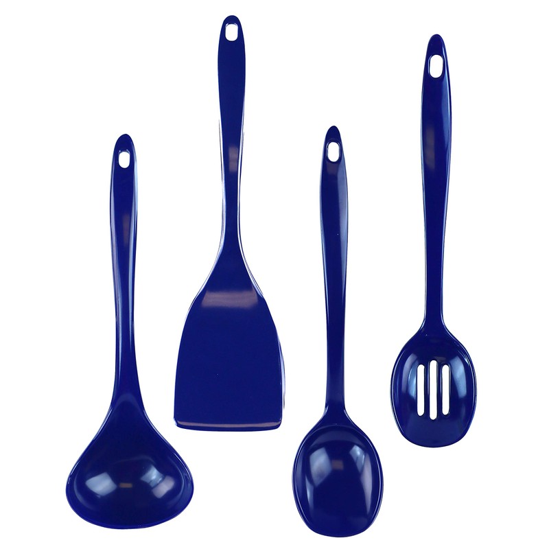 Reston Lloyd Calypso Basics by Melamine Utensil Set, 4-Piece, Indigo