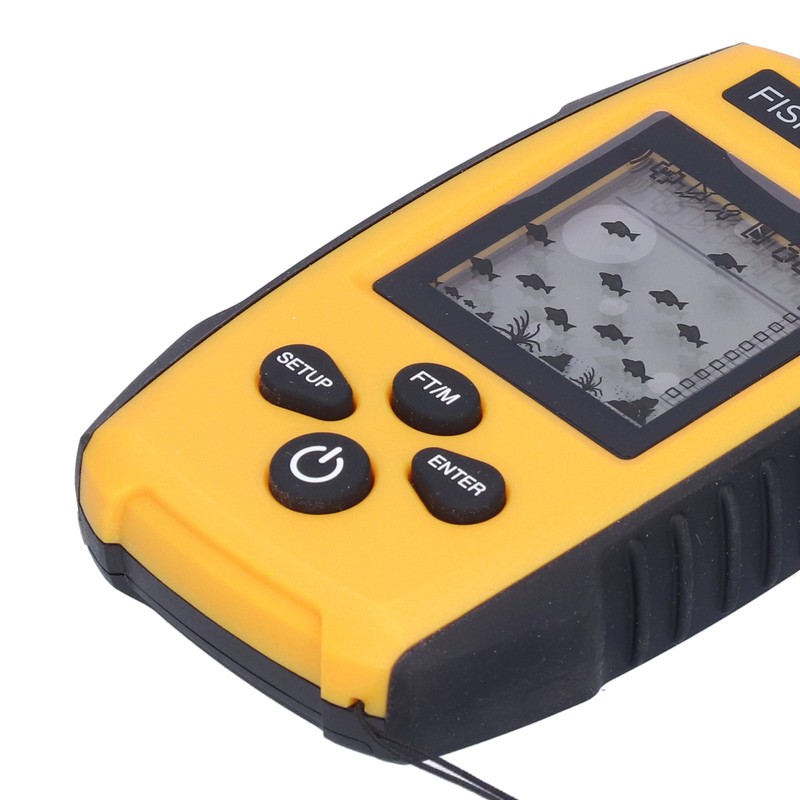Fish Finder LCD LED Visual Echo Sounder Alarm Fishing Transducer