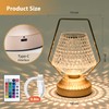 Aigostar LED Crystal Table Lamp, 16 Colours, 4 Modes, Rose