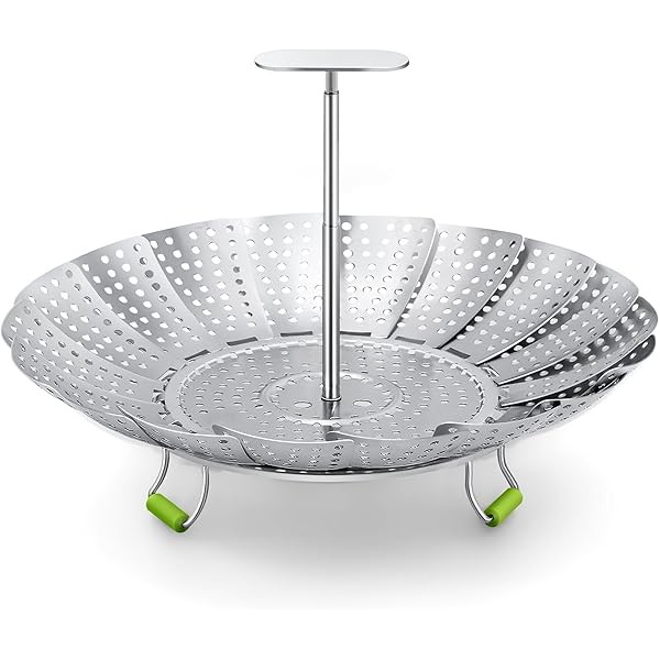 Steamer Basket, 3rd Generation Stainless Steel Vegetable Steamer with Extendable