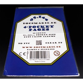 docsmagic.de 10 4-Pocket Album Pages 3.5" x 5.25" - Photo Postcard - 95 x 144 mm - 11-Hole