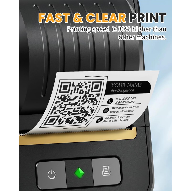 Byeodio N20 Portable Bluetooth Thermal Printer Inkless Label Maker Machine