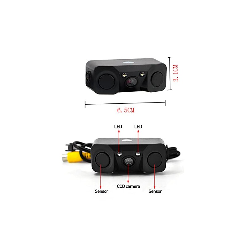 Cámara de reversa con sensores de proximidad y Buzzer