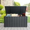 100 Gallon Outdoor Storage Deck Box Waterproof, Large Patio Storage