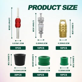 71Pcs HVAC Hose Gasket Air/HVAC Hose Seals - 10Pcs Repair Tool + 10Pc Hose Gaskets + 50Pcs Valve Cores