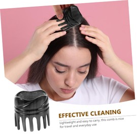 BIUDECO Ergonomic Wide Tooth Ox Horn Hair Comb Scalp Massager Shampoo for Curly Hair