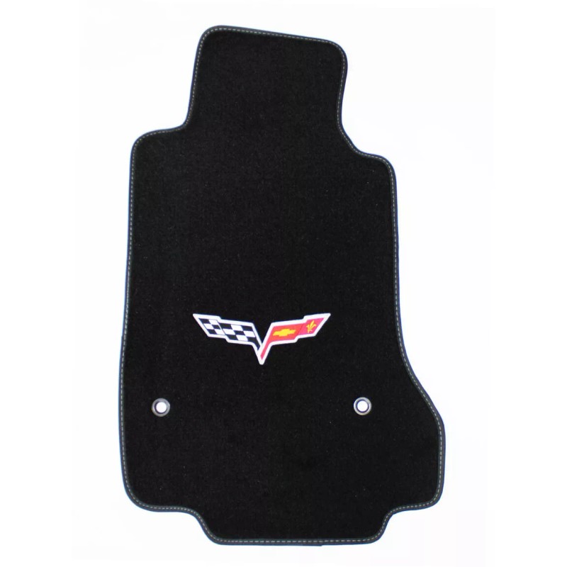 AFM NEW! Black Carpet FLOOR MATS 2008-2013 Corvette W/ Embroidered