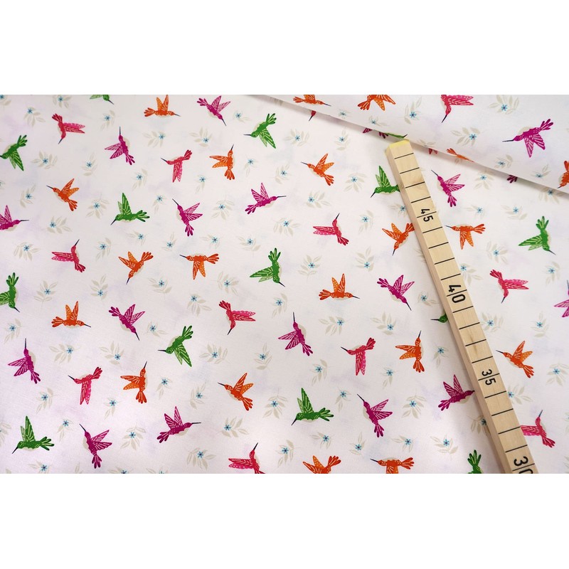 makower Jewel Tones Hummingbird Cream 0.5 m