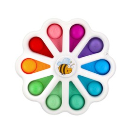 Toddler Tested Poppin Colors - Spinning Toy with Push & Pop Dimples - Ages 15+ Months - Color & Shape Recognition