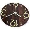 11.81in Luminous Wall Clock Wooden Round Decorative Clocks for Kitchen
