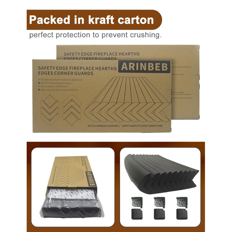 Arinbeb Foam Corner Protector for The Fireplace Hearths Edge and