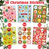 LINAYE 36 Sheets Christmas Stickers, 600 PCS Christmas Stickers Bulk