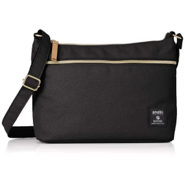Anello Grande GT-C3362 CLP Classic Heathered Poly Mini Shoulder Bag, Black