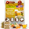 TOG999, 60 Bags Premium Turmeric Ginger Cinnamon Tea. Upgraded Version.