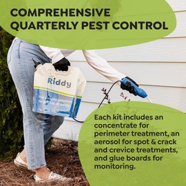 Riddy Pest ProKit, Effective Against 100+ Bugs, Includes Rechargeable Sprayer, Traps, Gloves & Tips Guide, Long-Lasting Barrier for Unwanted Pests Professional-Grade Treatment, Only for California