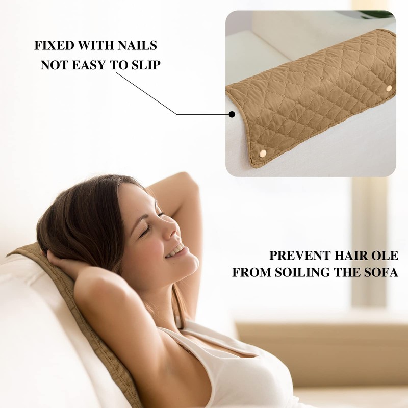 Panelee 2 Pcs Headrest Cover for Recliner Chair Sofa Headrest