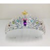 ZECAA Crystal Princess Tiara Crown For Woman, Multi-Gemstone Tiara Crown