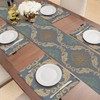 TOPLUXE Table Runner with Handmade Tassels, Luxury Table Runner for