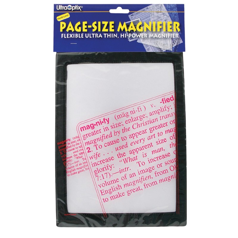 Complete Medical Magnifier Full Page Reading Fresnel with Border, 0.1