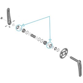 SHIMANO Y0ly98010 FC-M6130 Spacer and Ring, Silver, One Size