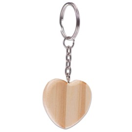 SUNNYSUE 766088 - Heart Star Keyring - Blanks Creative Wood