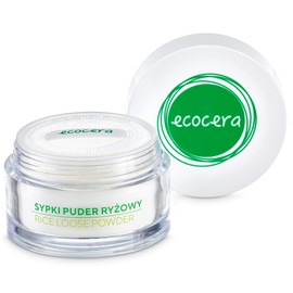 ECOCERA Rice loose powder, perfect for oily skin and combination skin, hypoallergenic, delicate, transparent, light.