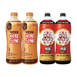 Icheon new rice Birak sikhye 1.5L x2 + Zero Sujeongwa 1.5L x2, none / 이천햅쌀 비락식혜 1.5L x2개 + 제로 수정과 1.5L x2개, 없음